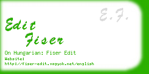 edit fiser business card